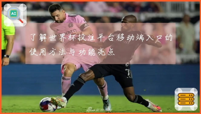 了解世界杯投注平台移动端入口的使用方法与功能亮点